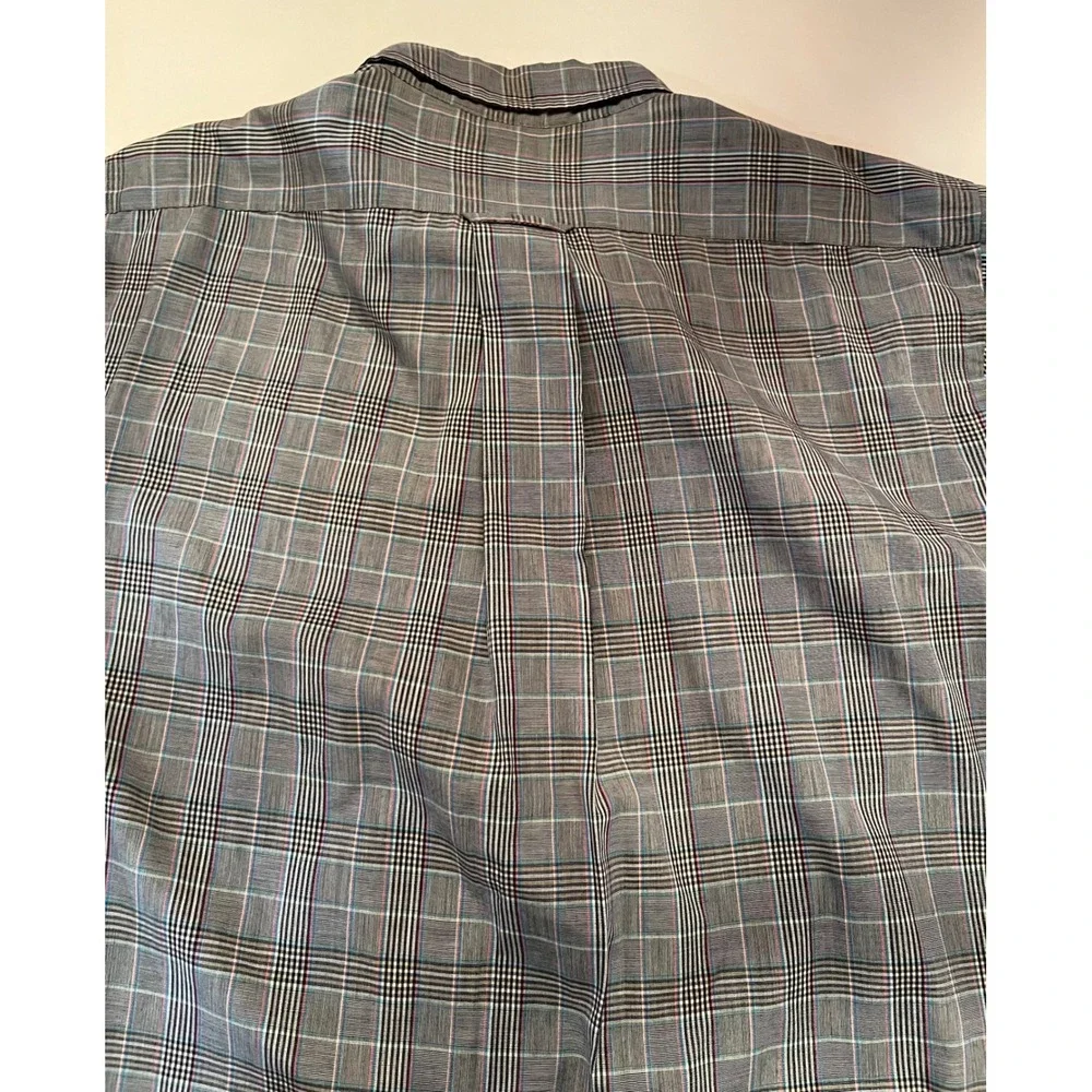 Colours By Alexander Julian Gray Long Sleeve Button Up Shirt Size XL 17-17 1/2